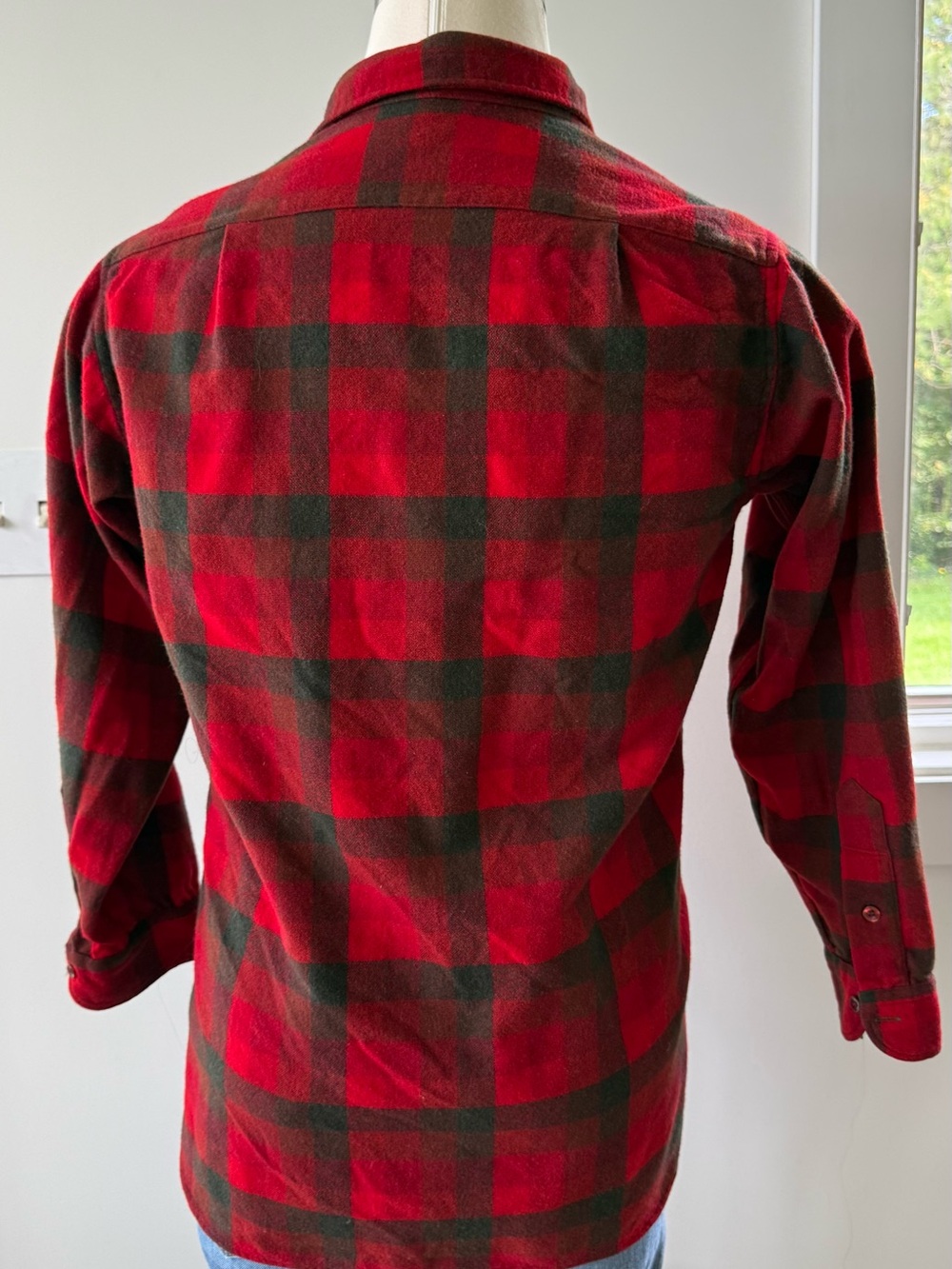 Rare - Vintage Pendleton Red and Black Plaid Wool Button-Down Shirt men’s - Picture 7 of 10